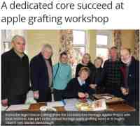 Leicestershire Heritage Apples: grafting workshop, newspaper report