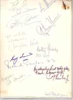 script, signed by the cast